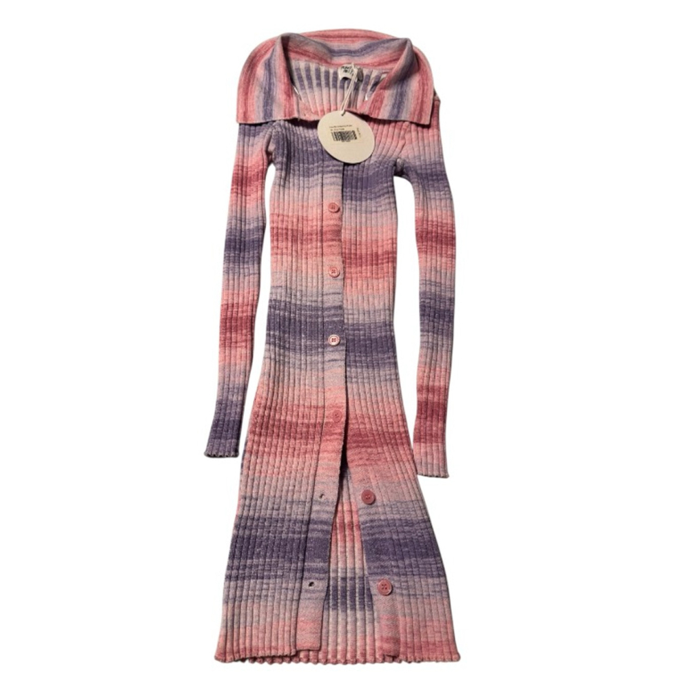 Princess Polly Zana Pink Purple Ribbed Mini Dress NWT Size Medium - Picture 3 of 9